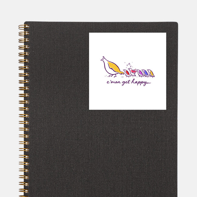 Get Happy-None-Glossy-Sticker-kg07
