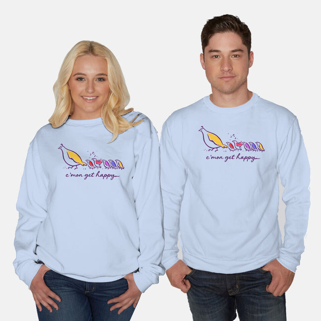 Get Happy-Unisex-Crew Neck-Sweatshirt-kg07