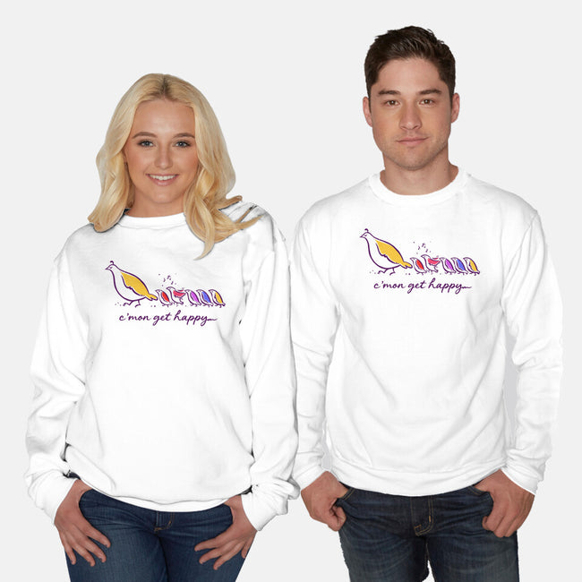Get Happy-Unisex-Crew Neck-Sweatshirt-kg07