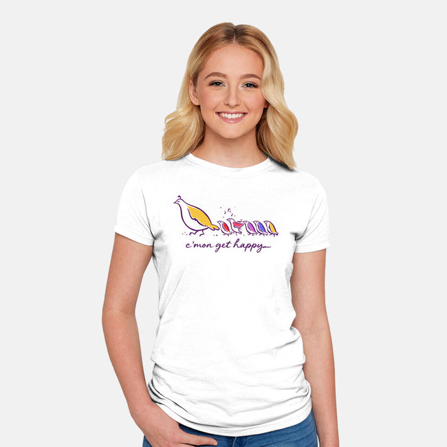 Get Happy-Womens-Fitted-Tee-kg07