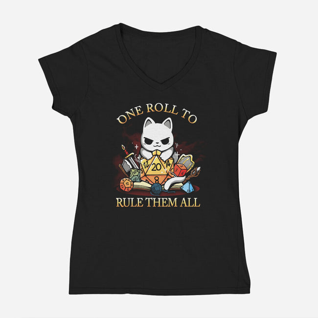 One Roll To Rule-Womens-V-Neck-Tee-Vallina84