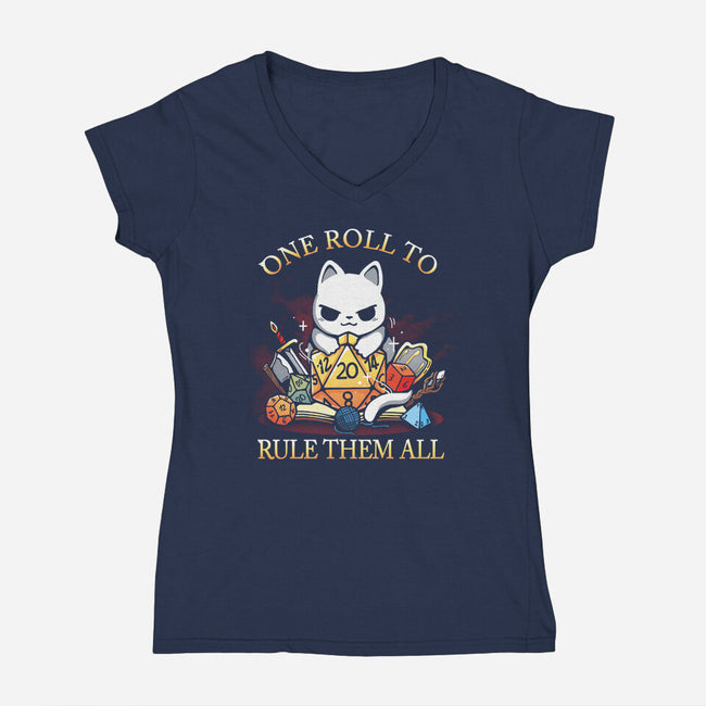 One Roll To Rule-Womens-V-Neck-Tee-Vallina84