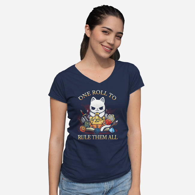 One Roll To Rule-Womens-V-Neck-Tee-Vallina84