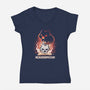 Nekonomicon-Womens-V-Neck-Tee-Vallina84