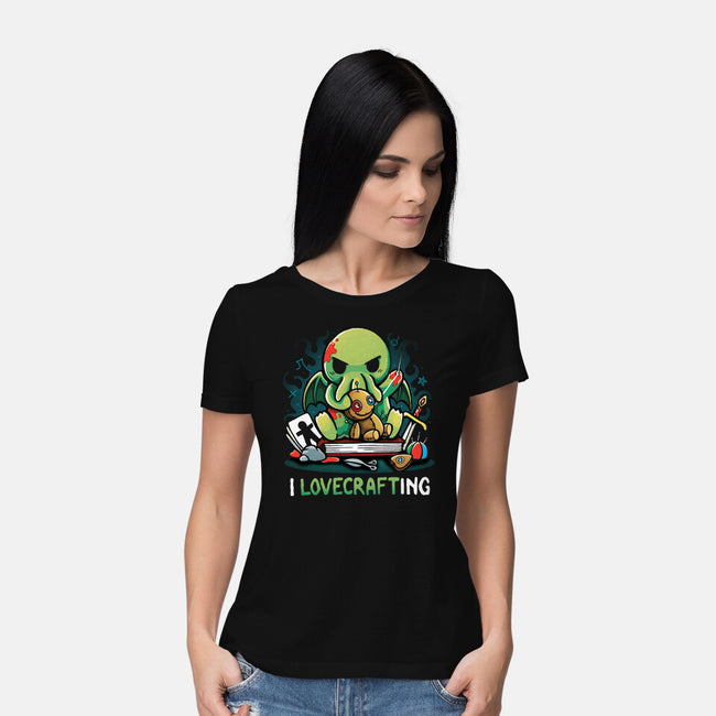 I Love Crafting-Womens-Basic-Tee-Vallina84
