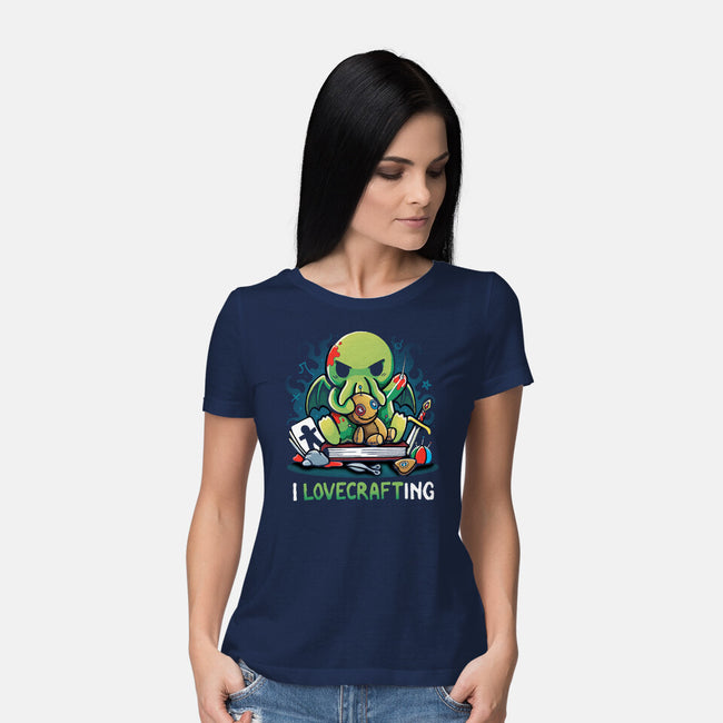 I Love Crafting-Womens-Basic-Tee-Vallina84