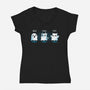 Boo Moo Hoo-Womens-V-Neck-Tee-Vallina84