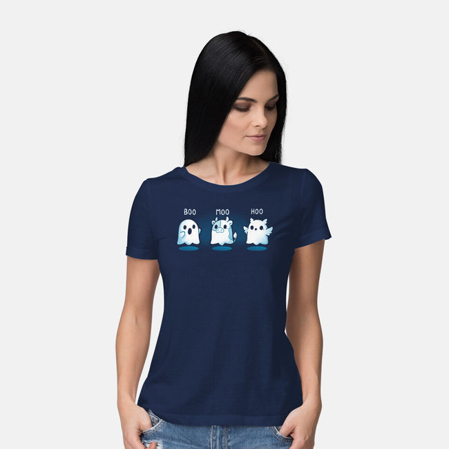 Boo Moo Hoo-Womens-Basic-Tee-Vallina84