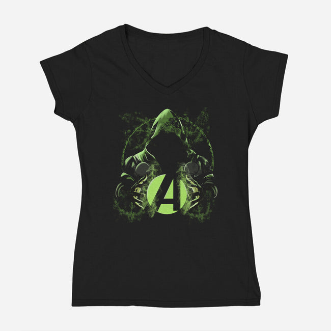 Doom Is Coming-Womens-V-Neck-Tee-fanfabio