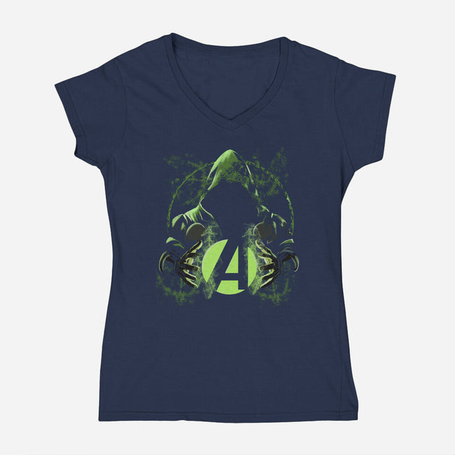 Doom Is Coming-Womens-V-Neck-Tee-fanfabio