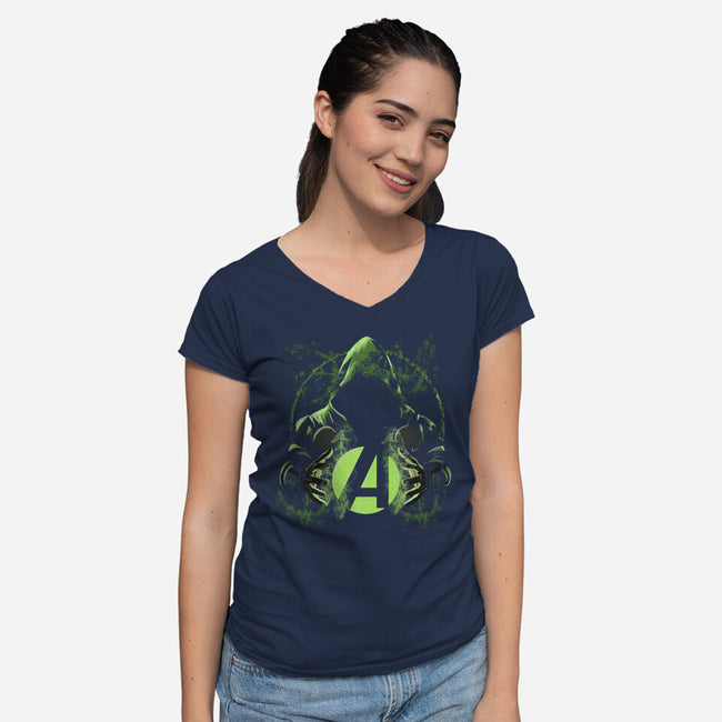 Doom Is Coming-Womens-V-Neck-Tee-fanfabio