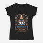 Ornitier Coffee Vintage-Womens-V-Neck-Tee-LAGELANTEE