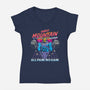 All pain No Gain-Womens-V-Neck-Tee-arace