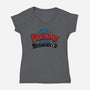 Be Friendly In Your Neighborhood-Womens-V-Neck-Tee-Boggs Nicolas