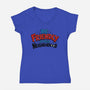 Be Friendly In Your Neighborhood-Womens-V-Neck-Tee-Boggs Nicolas