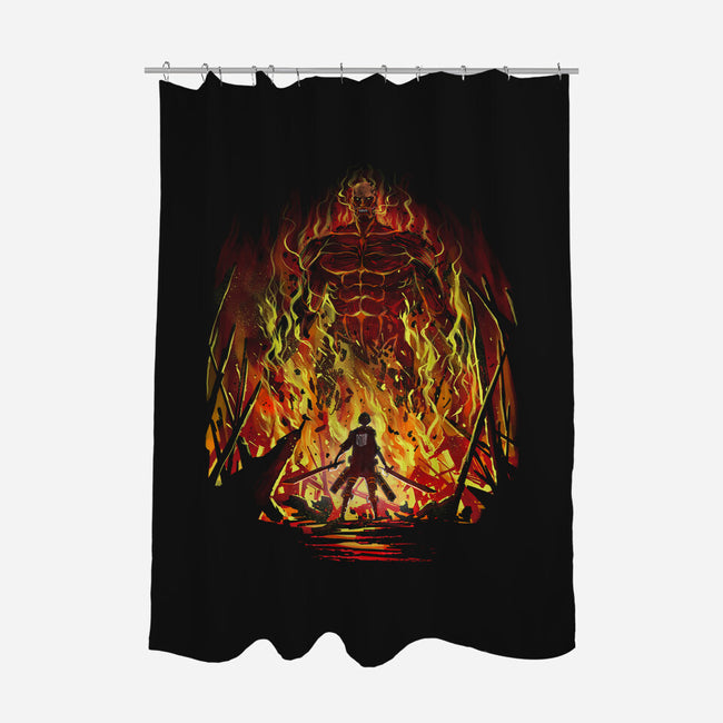 Fire And Titans-None-Polyester-Shower Curtain-zascanauta