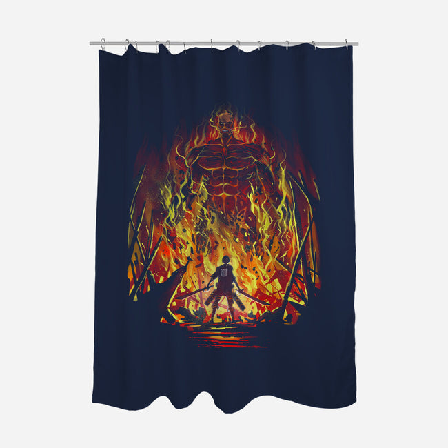 Fire And Titans-None-Polyester-Shower Curtain-zascanauta