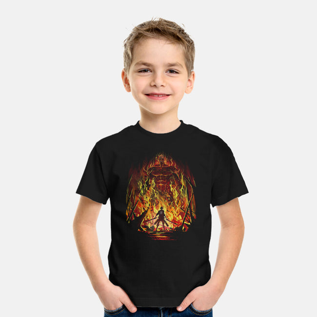 Fire And Titans-Youth-Basic-Tee-zascanauta