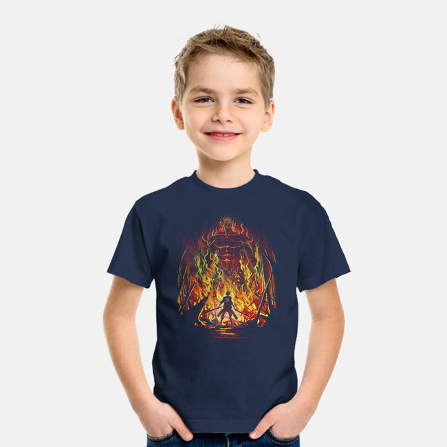 Fire And Titans-Youth-Basic-Tee-zascanauta