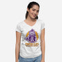 Halloween Odyssey-Womens-V-Neck-Tee-palmstreet