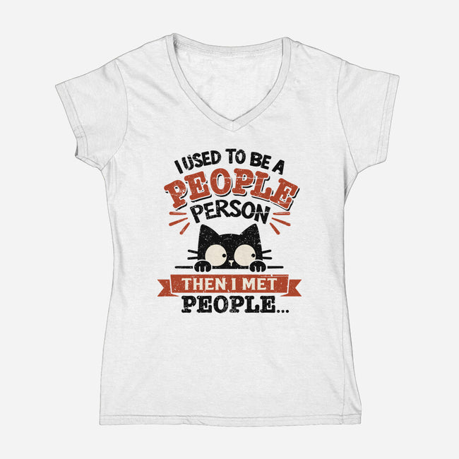 Used To Be A People Person-Womens-V-Neck-Tee-BridgeWalker