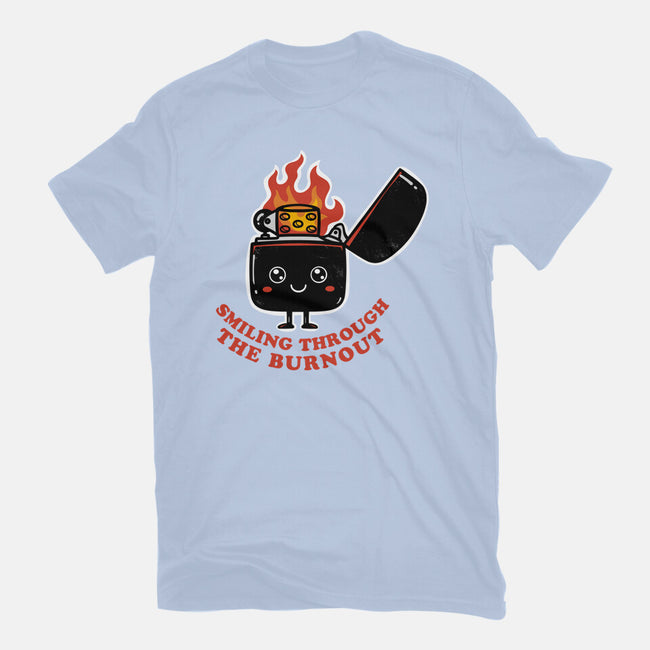Smiling Through The Burnout-Unisex-Basic-Tee-bykai