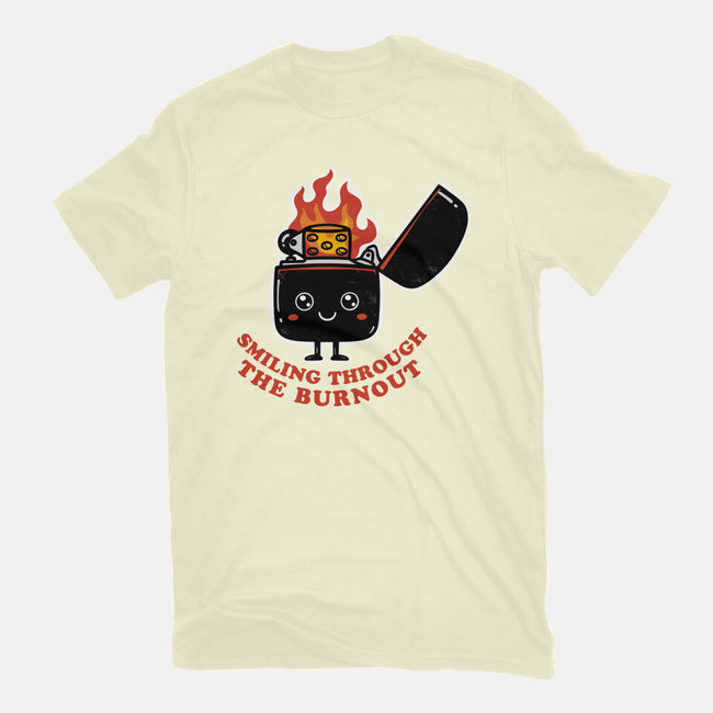 Smiling Through The Burnout-Mens-Premium-Tee-bykai
