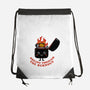 Smiling Through The Burnout-None-Drawstring-Bag-bykai