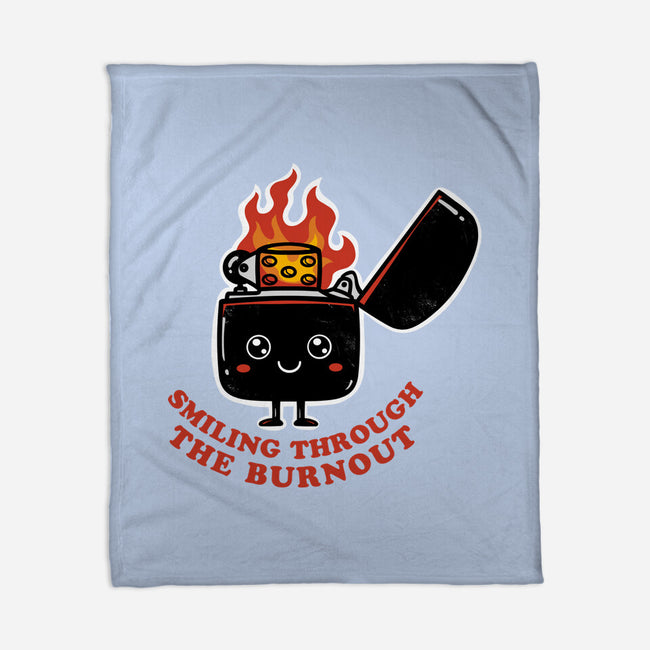 Smiling Through The Burnout-None-Fleece-Blanket-bykai