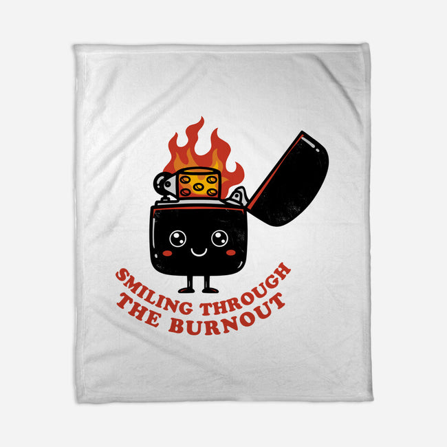 Smiling Through The Burnout-None-Fleece-Blanket-bykai