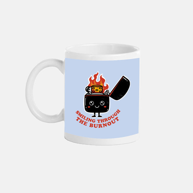 Smiling Through The Burnout-None-Mug-Drinkware-bykai