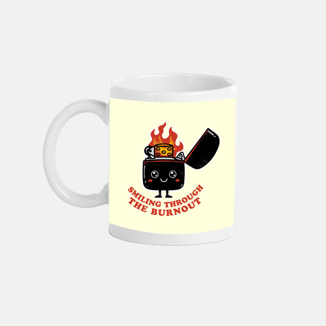 Smiling Through The Burnout-None-Mug-Drinkware-bykai