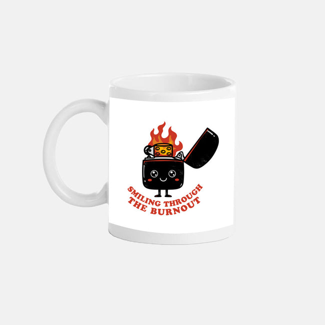 Smiling Through The Burnout-None-Mug-Drinkware-bykai