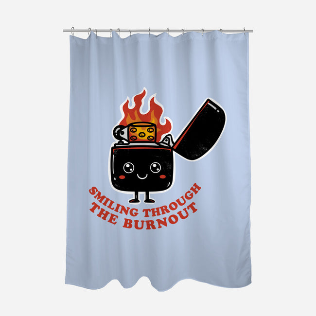 Smiling Through The Burnout-None-Polyester-Shower Curtain-bykai