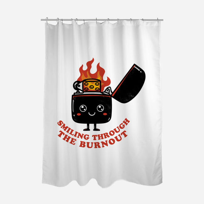 Smiling Through The Burnout-None-Polyester-Shower Curtain-bykai