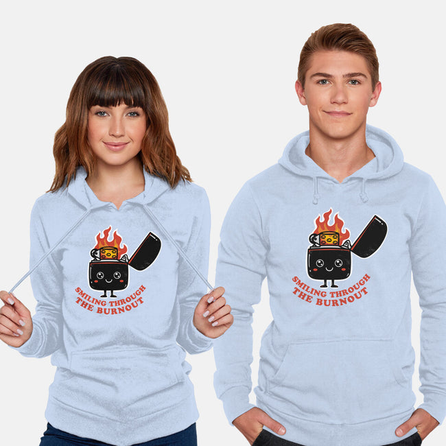 Smiling Through The Burnout-Unisex-Pullover-Sweatshirt-bykai