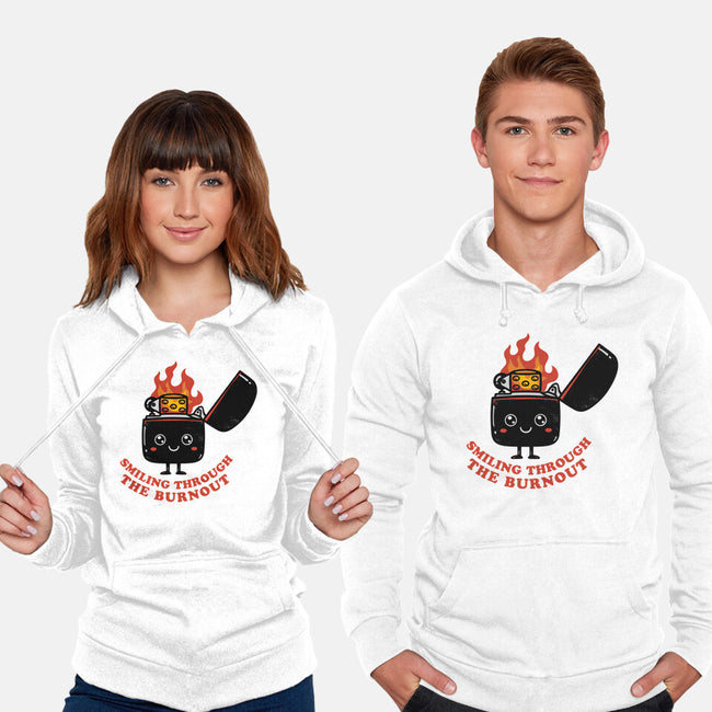Smiling Through The Burnout-Unisex-Pullover-Sweatshirt-bykai