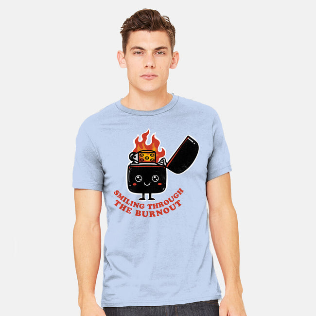 Smiling Through The Burnout-Mens-Heavyweight-Tee-bykai