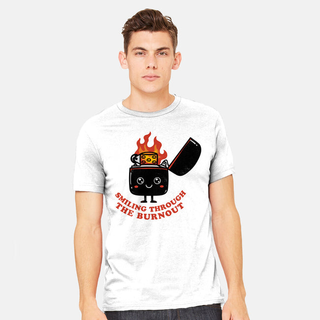 Smiling Through The Burnout-Mens-Heavyweight-Tee-bykai