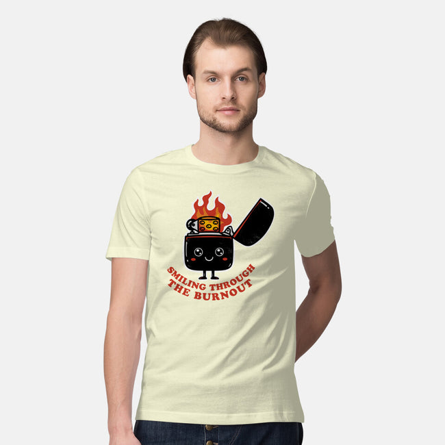Smiling Through The Burnout-Mens-Premium-Tee-bykai