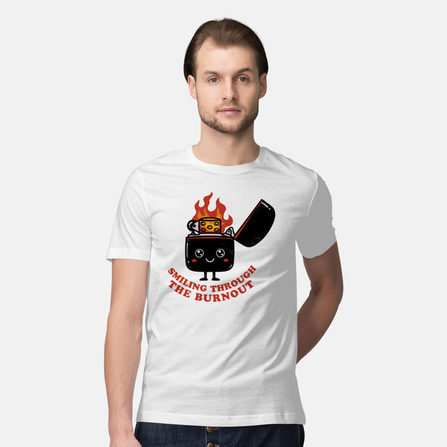 Smiling Through The Burnout-Mens-Premium-Tee-bykai