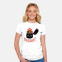 Smiling Through The Burnout-Womens-Fitted-Tee-bykai