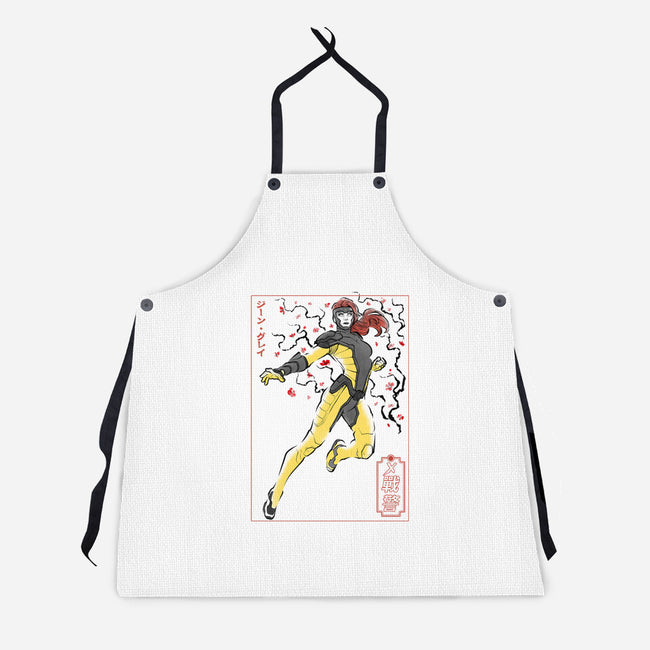 Dark Knight Sumi-E-Unisex-Kitchen-Apron-Astrobot Invention