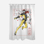 Dark Knight Sumi-E-None-Polyester-Shower Curtain-Astrobot Invention