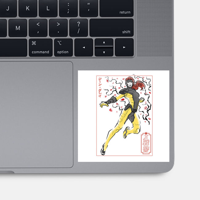 Dark Knight Sumi-E-None-Glossy-Sticker-Astrobot Invention