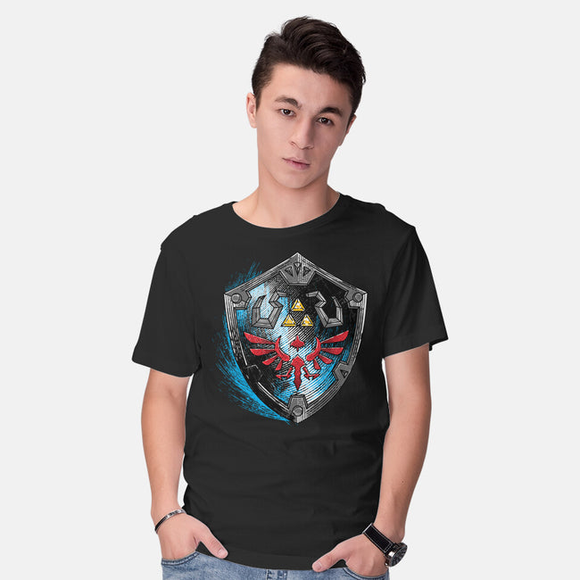 Wild Adventure-Mens-Basic-Tee-rocketman_art