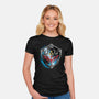 Wild Adventure-Womens-Fitted-Tee-rocketman_art
