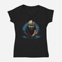 Forged In Battle-Womens-V-Neck-Tee-glitchygorilla