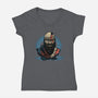 Forged In Battle-Womens-V-Neck-Tee-glitchygorilla