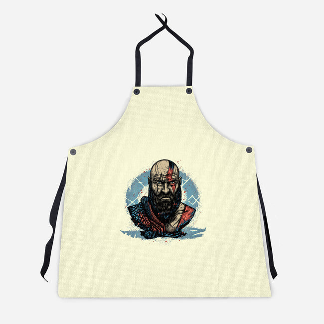 Forged In Battle-Unisex-Kitchen-Apron-glitchygorilla